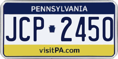 PA license plate JCP2450