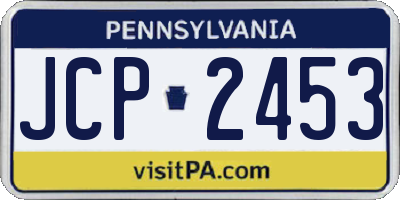 PA license plate JCP2453
