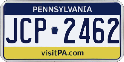 PA license plate JCP2462