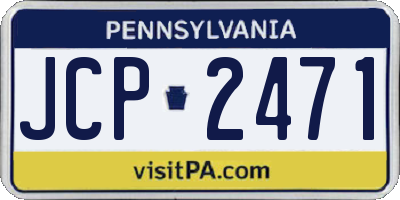 PA license plate JCP2471