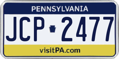 PA license plate JCP2477