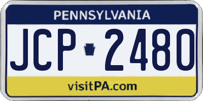 PA license plate JCP2480