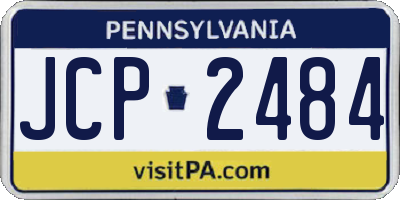 PA license plate JCP2484
