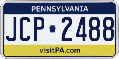 PA license plate JCP2488