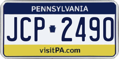 PA license plate JCP2490
