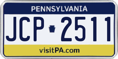 PA license plate JCP2511