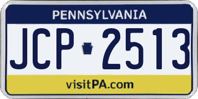 PA license plate JCP2513