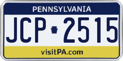 PA license plate JCP2515