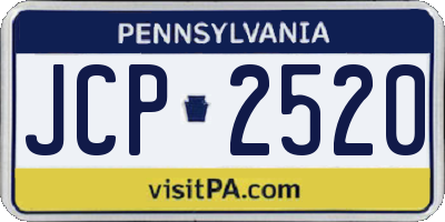 PA license plate JCP2520