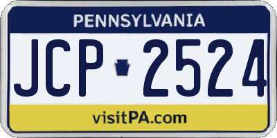 PA license plate JCP2524