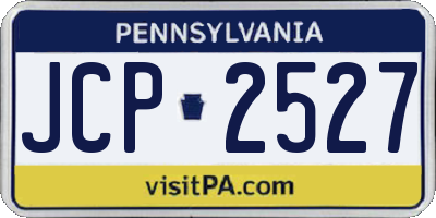 PA license plate JCP2527
