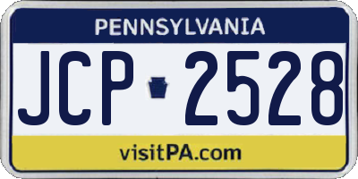 PA license plate JCP2528