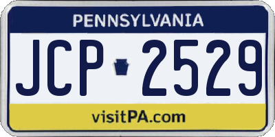 PA license plate JCP2529