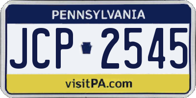 PA license plate JCP2545