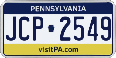 PA license plate JCP2549