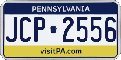 PA license plate JCP2556