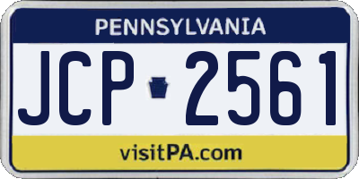 PA license plate JCP2561