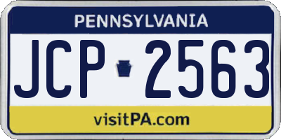 PA license plate JCP2563