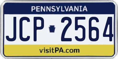 PA license plate JCP2564