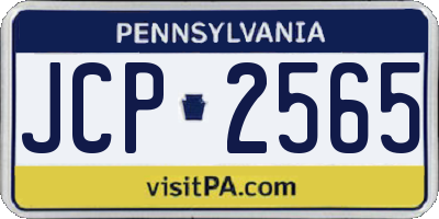 PA license plate JCP2565