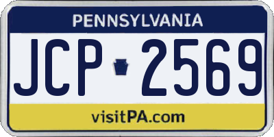 PA license plate JCP2569