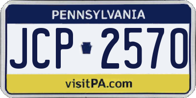 PA license plate JCP2570
