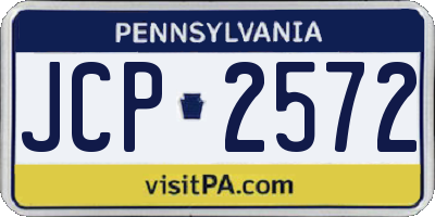 PA license plate JCP2572
