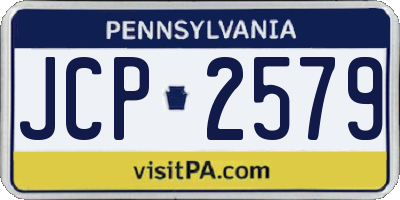 PA license plate JCP2579