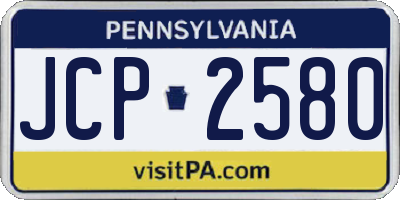 PA license plate JCP2580