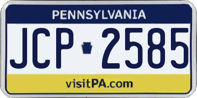 PA license plate JCP2585
