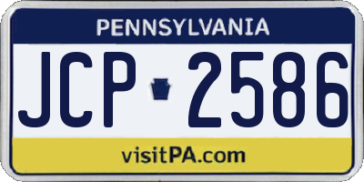PA license plate JCP2586
