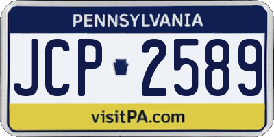 PA license plate JCP2589