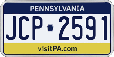 PA license plate JCP2591