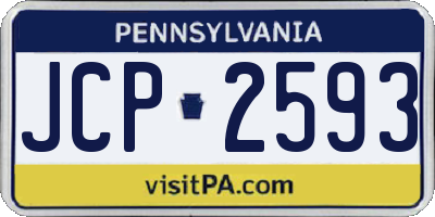 PA license plate JCP2593