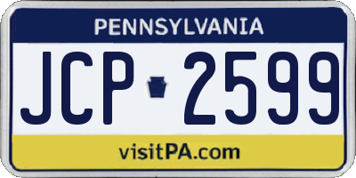 PA license plate JCP2599