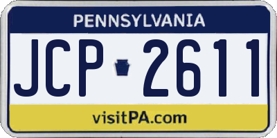 PA license plate JCP2611