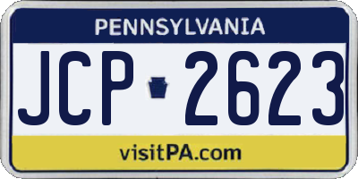 PA license plate JCP2623