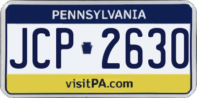 PA license plate JCP2630