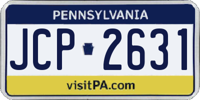 PA license plate JCP2631