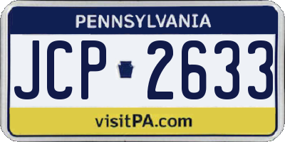 PA license plate JCP2633