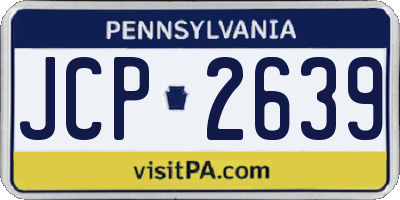 PA license plate JCP2639