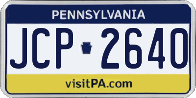 PA license plate JCP2640