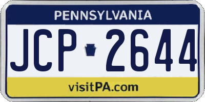 PA license plate JCP2644