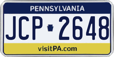 PA license plate JCP2648