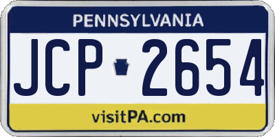 PA license plate JCP2654