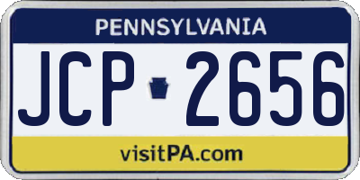 PA license plate JCP2656