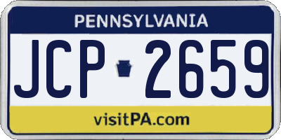 PA license plate JCP2659