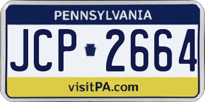 PA license plate JCP2664
