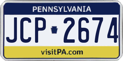 PA license plate JCP2674