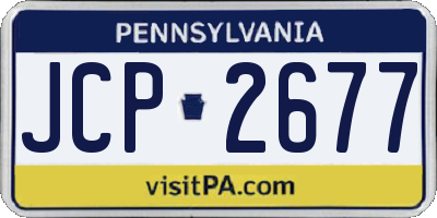 PA license plate JCP2677
